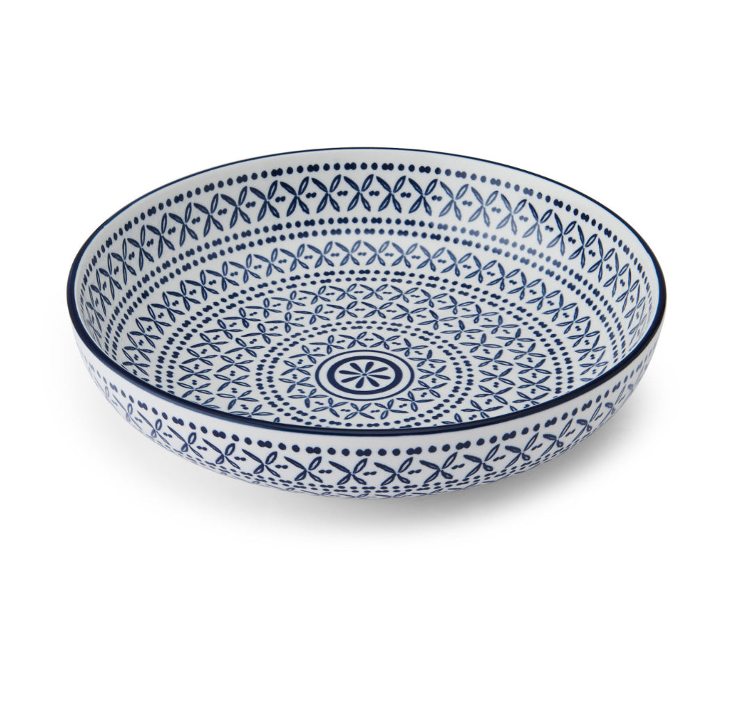 Mikasa Blue Mediterranean Stoneware Bowl 21cm
