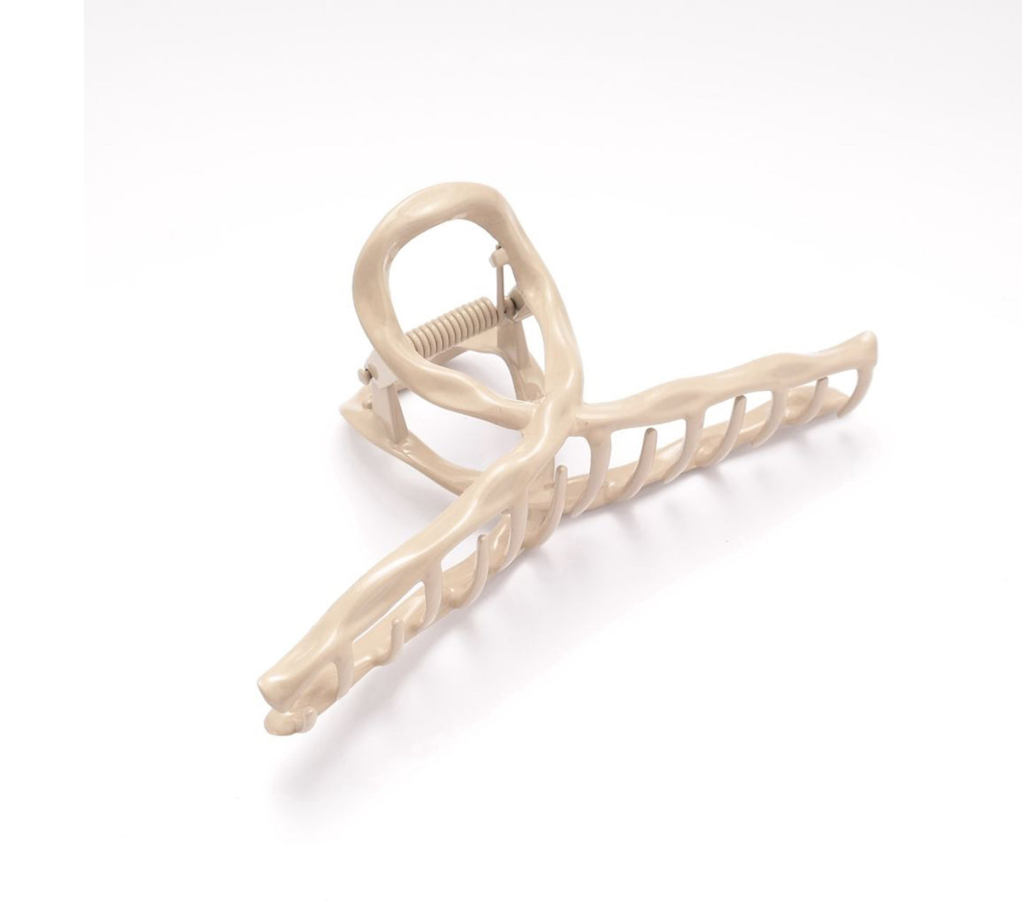 Twist Steel Hair Claw Clip Cream