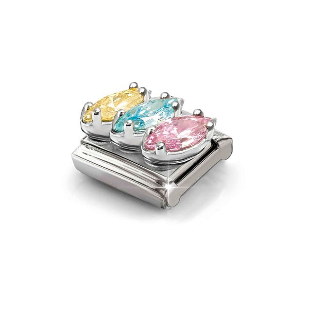 Nomination Composable Classic Link, Trilogy Colour Mix CZ 330329/20