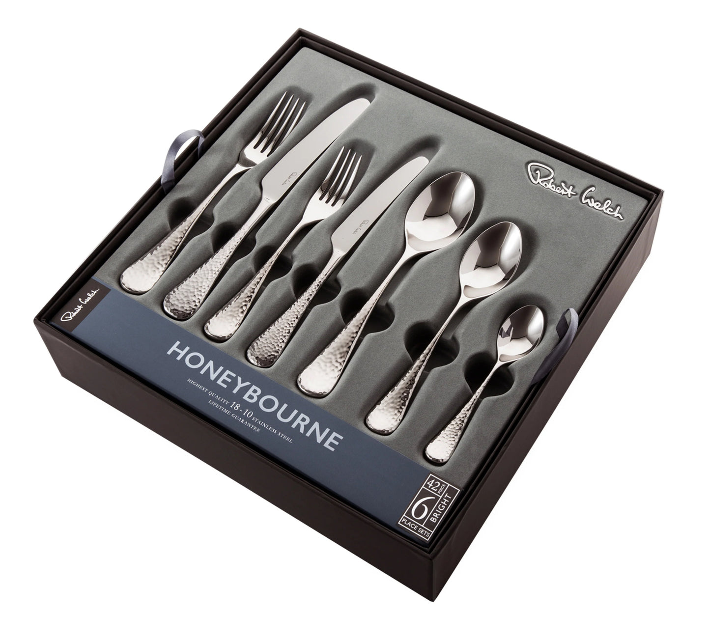 Robert Welch Honeybourne Bright 48 Piece Cutlery Set including 6 Steak Knives