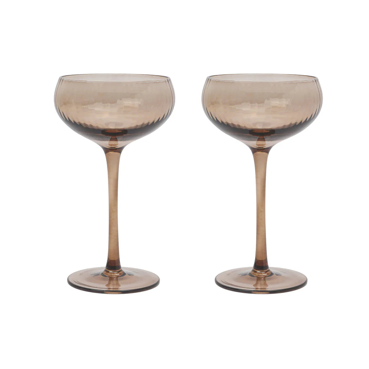 The Lou Coupe Glass Set Of Two Smoke