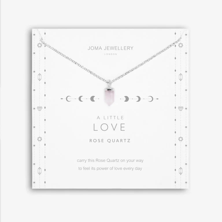 Joma Jewellery A Little Affirmation Love Crystal Rose Quartz Necklace