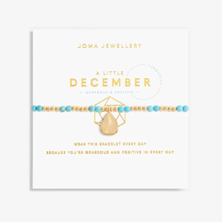 Joma Jewellery A Little Birthstone December Turquoise Gold Bracelet