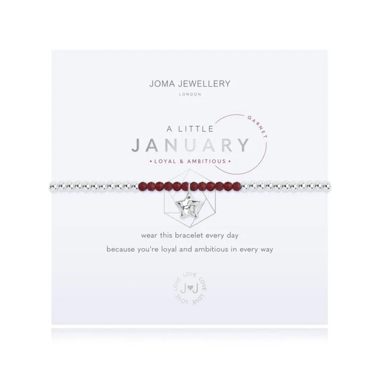 Joma Jewellery A Little Birthstone January Garnet Bracelet