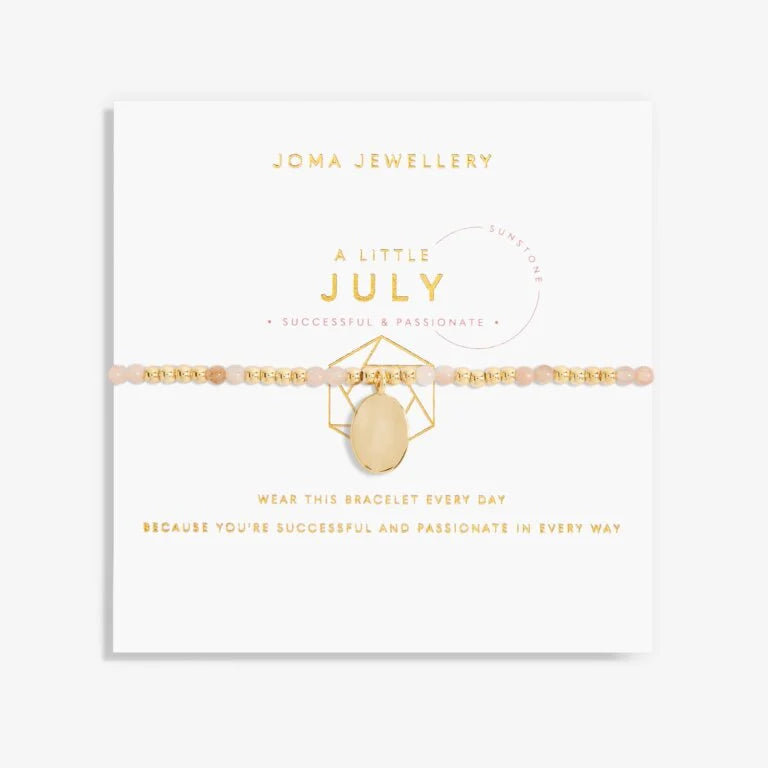 Joma Jewellery A Little Birthstone July Sunstone Gold Bracelet