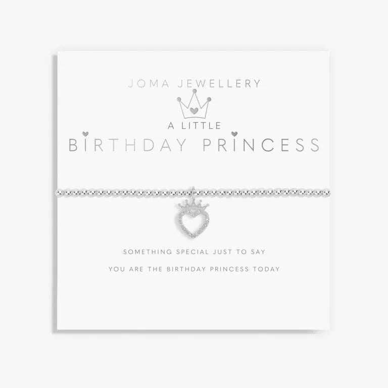 Joma Jewellery A Little Childrens Birthday Princess Silver Bracelet