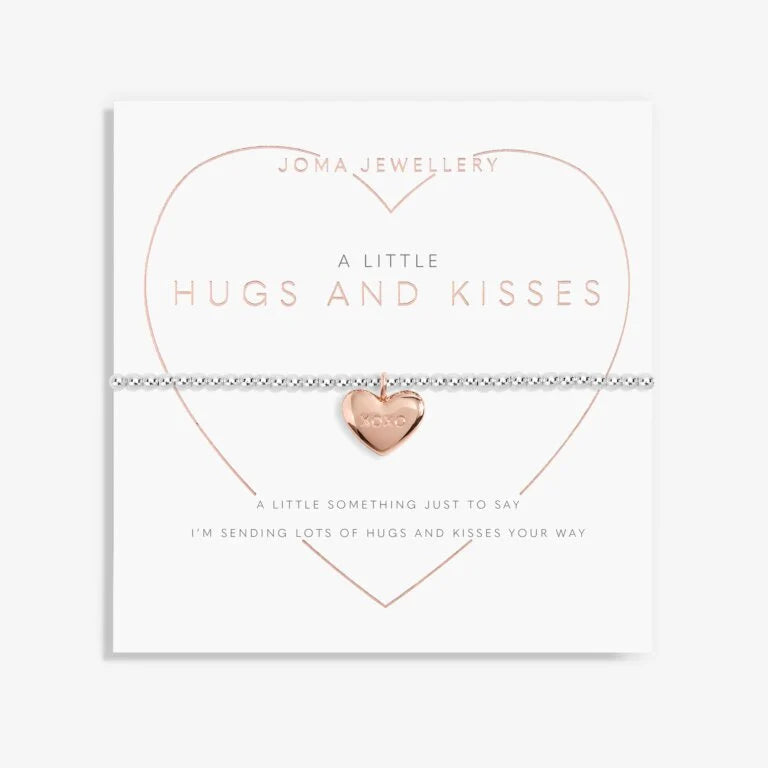 Joma Jewellery A Little Hugs and Kisses Silver and Rose Gold Bracelet