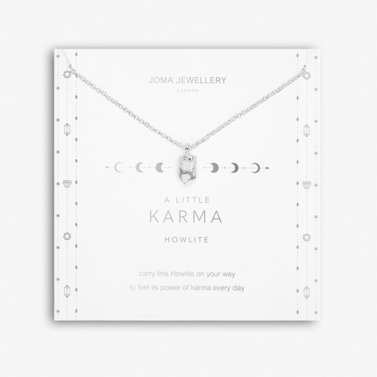 Joma Jewellery A Little Karma Crystal Howlite Necklace