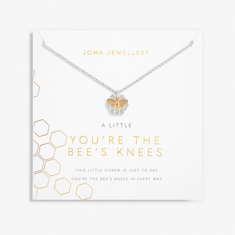 Joma Jewellery A Little Youre The Bees Knees Silver and Gold Necklace