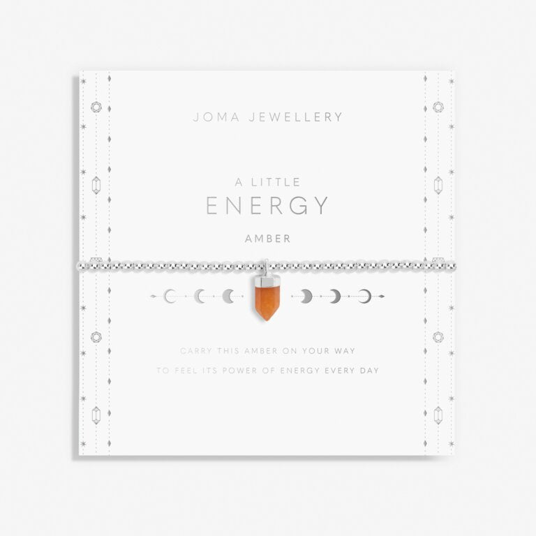 Joma Jewellery Affirmation Crystal A Little Energy/Amber Silver Bracelet