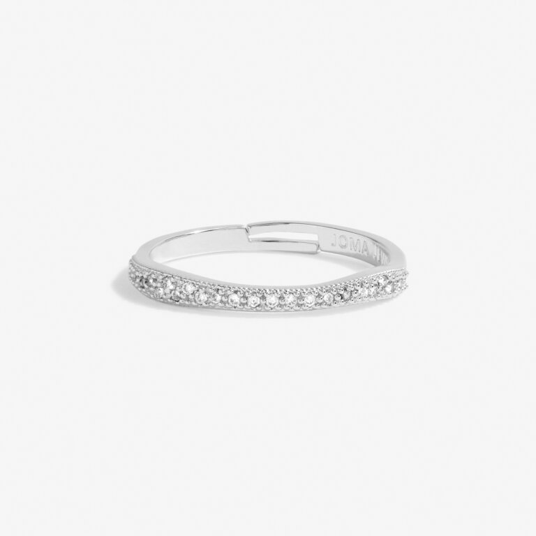 Joma Jewellery Afterglow Silver Ring Adjustable Size M