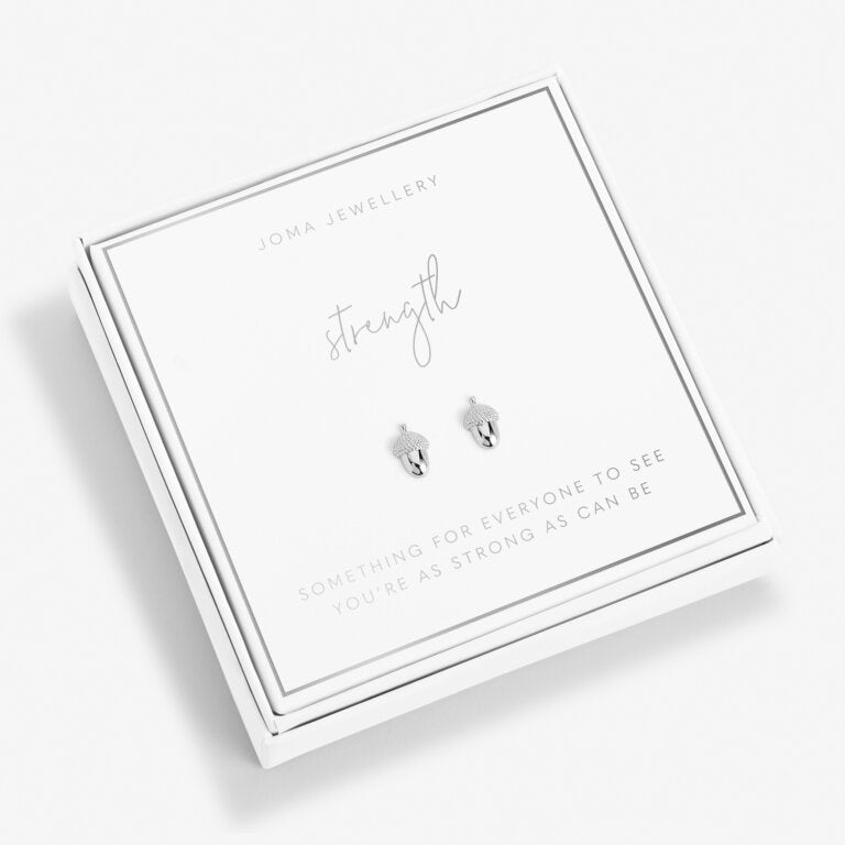 Joma Jewellery Beautifully Boxed Earrings Strength Silver Earring Box