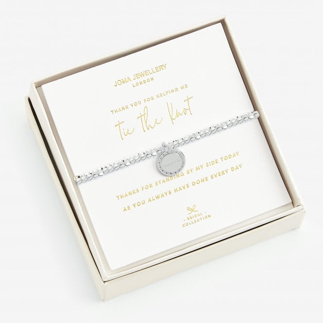 Joma Jewellery Beautifully Boxed Thankyou For Helping Me Tie The Knot Bracelet