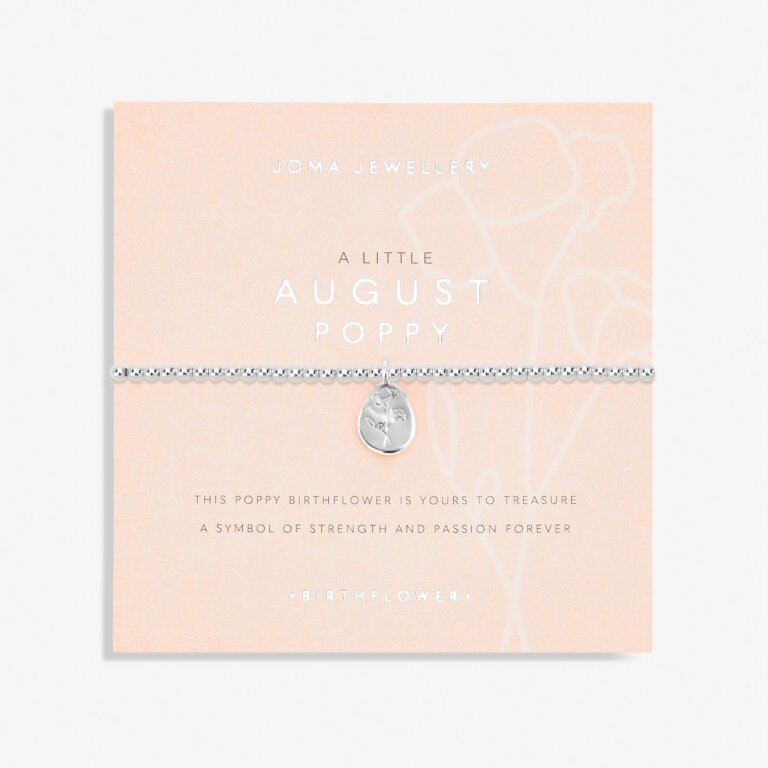 Joma Jewellery Birthflower A Little August Poppy Bracelet