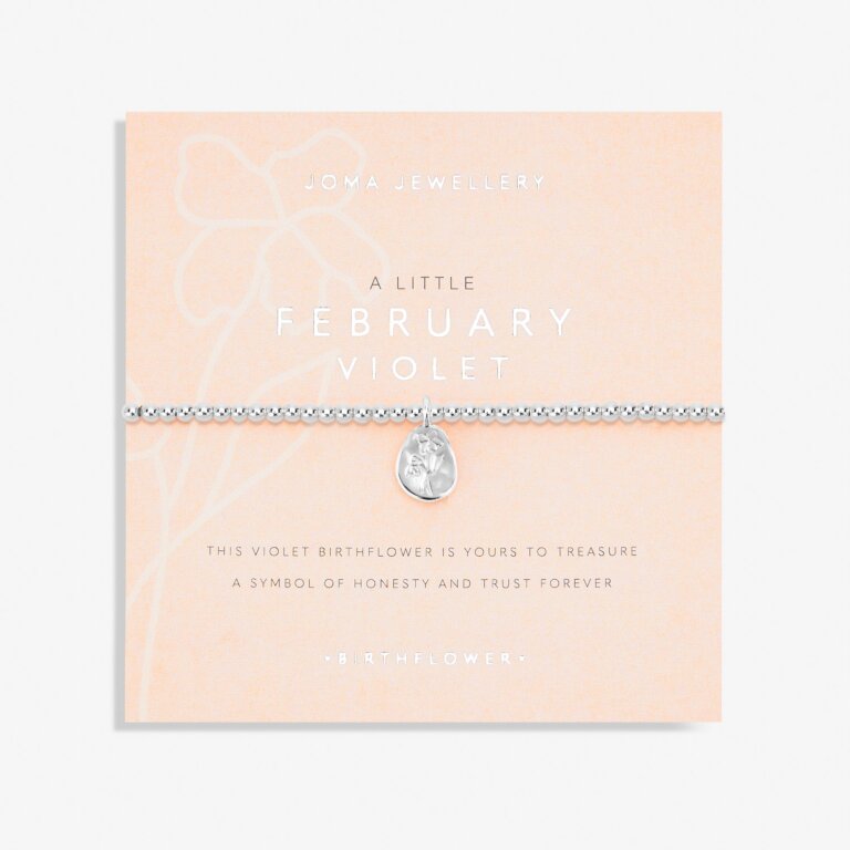Joma Jewellery Birthflower A Little February Violet Bracelet