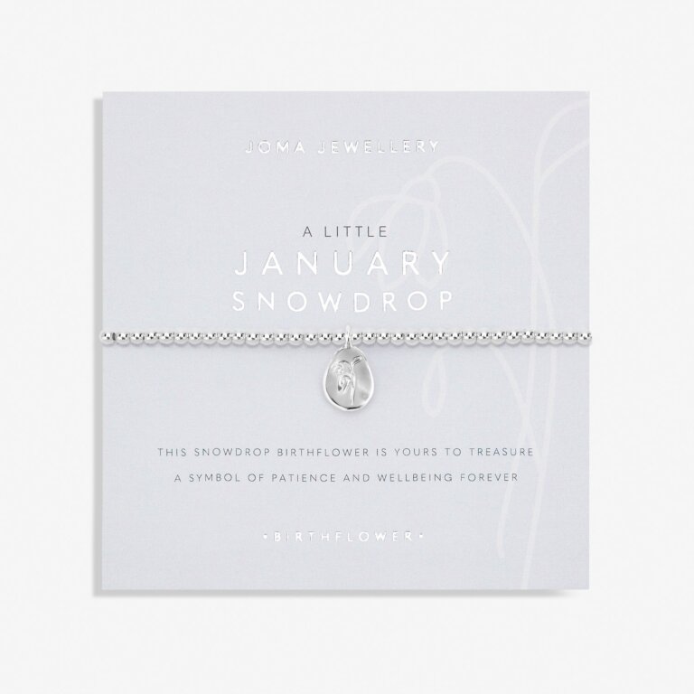 Joma Jewellery Birthflower A Little January Snowdrop Bracelet