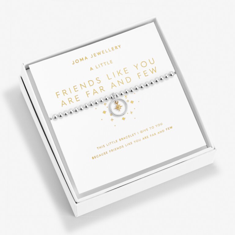 Joma Jewellery Boxed A Littles Friends Like You Are Few And Far Silver and Gold Bracelet