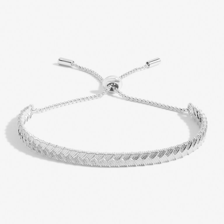 Joma Jewellery Bracelet Bar Silver Textured Silver Bracelet