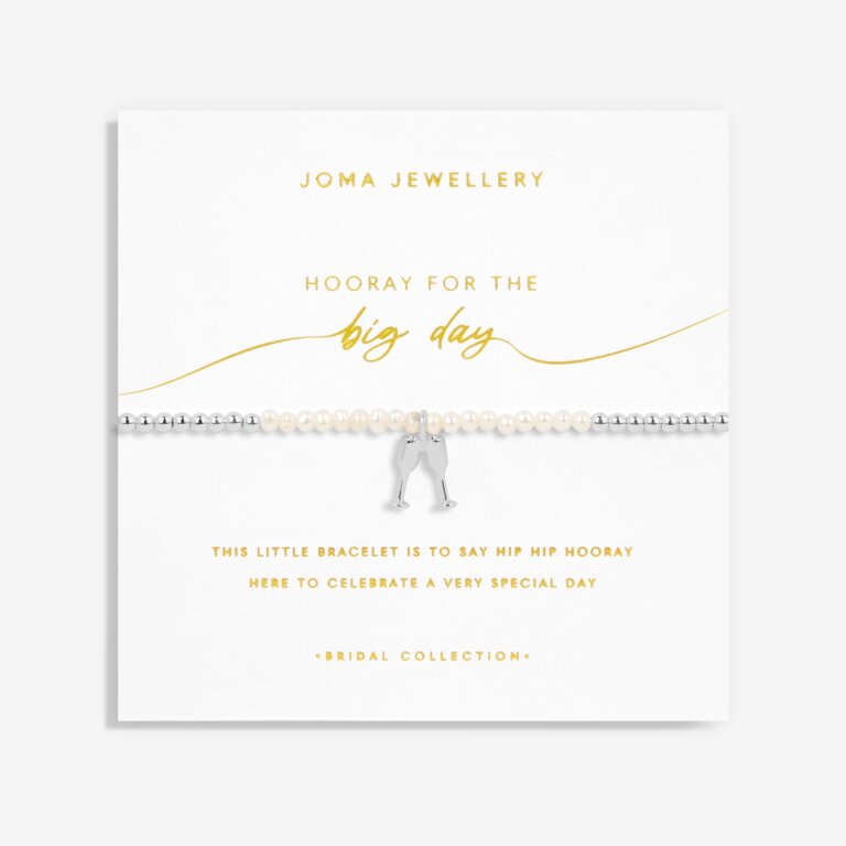 Joma Jewellery Bridal Pearl Bracelet Hooray For The Big Day Silver Bracelet