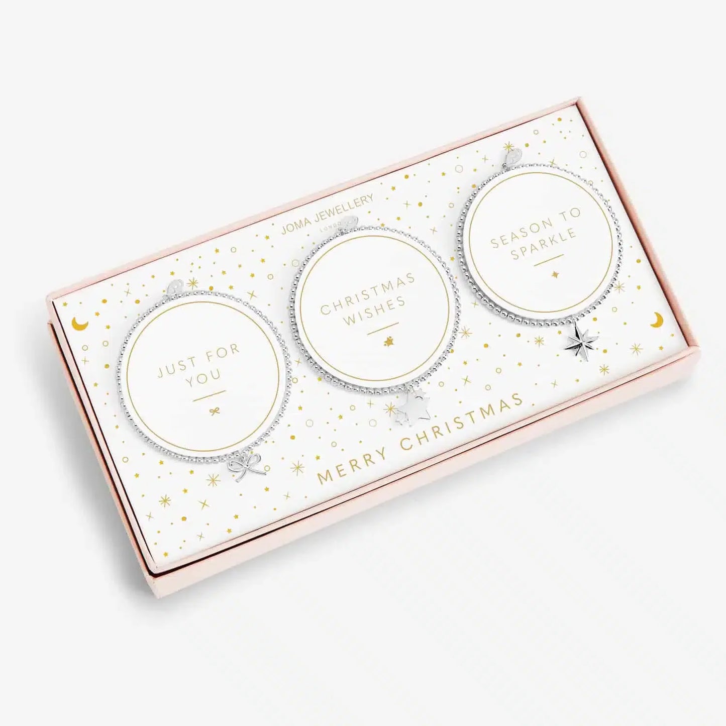 Joma Jewellery Celebration Set Merry Christmas Set Of 3 Bracelets