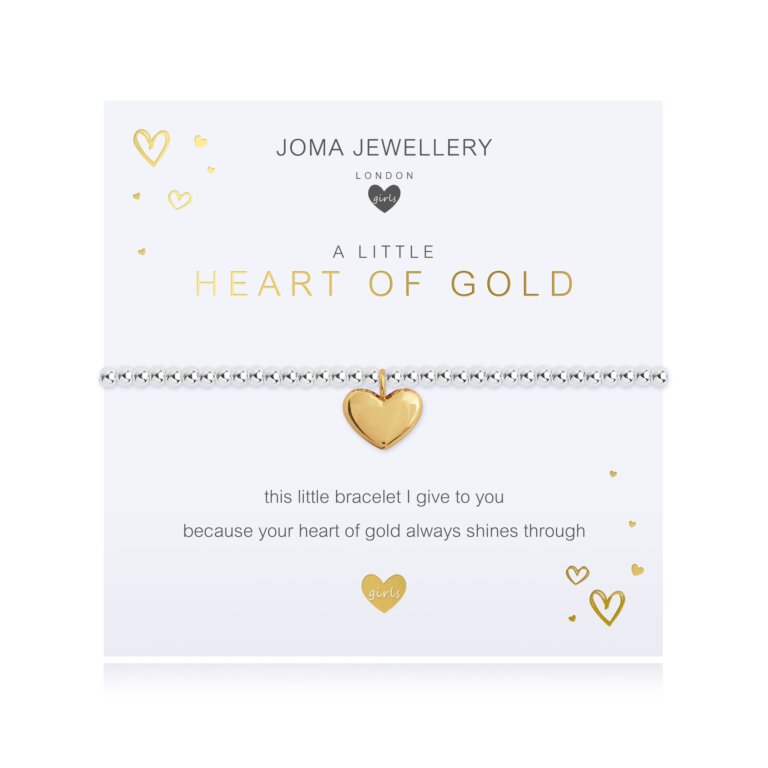 Joma Jewellery Childrens A Little Heart Of Gold Bracelet