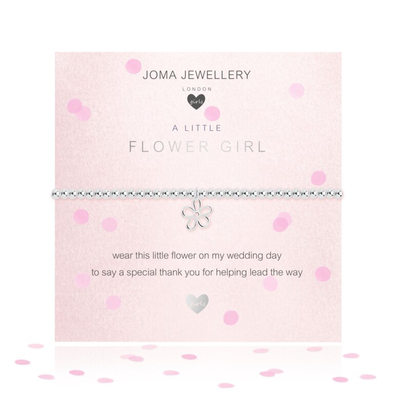 Joma Jewellery Childrens A Little Flower Girl Bracelet Open Flower
