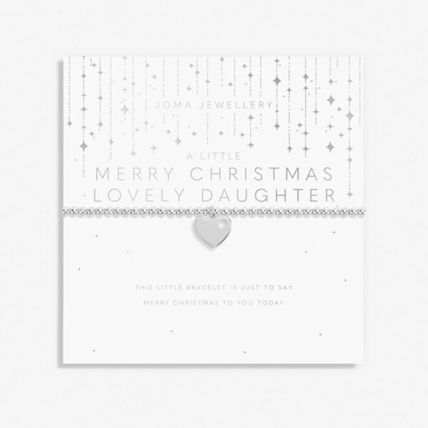 Joma Jewellery Christmas A Little Merry Christmas Lovely Daughter Silver Bracelet