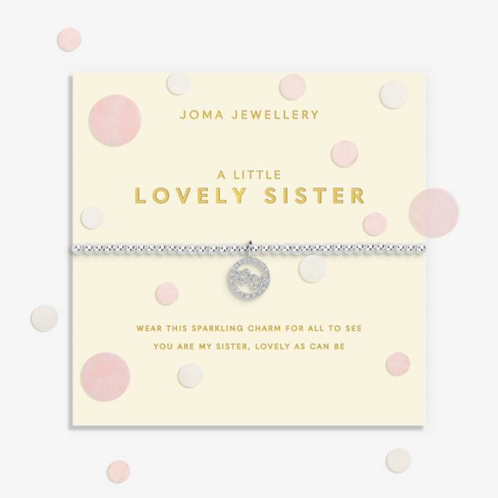 Joma Jewellery Confetti A Little Lovely Sister Silver Plated Bracelet