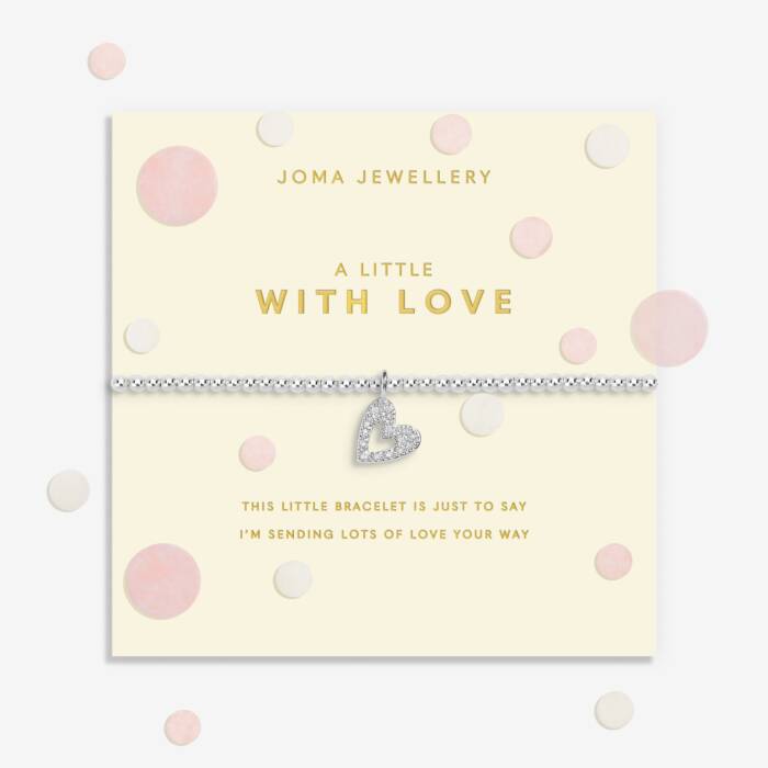 Joma Jewellery Confetti A Little With Love Silver Plated Bracelet