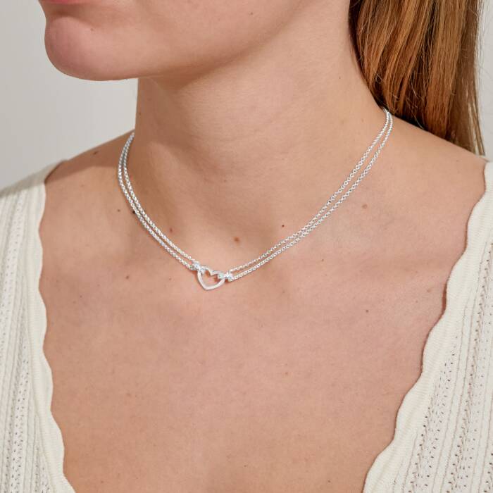 Joma Jewellery Evermore Heart Silver Plated Necklace