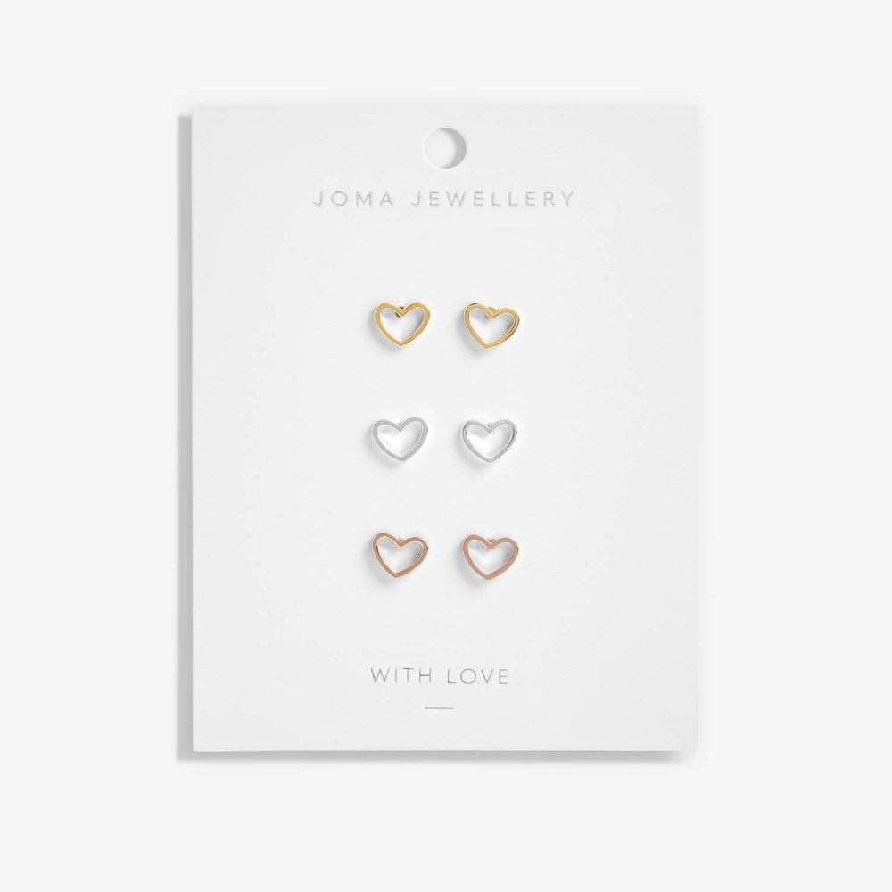 Joma Jewellery Florence Heart Earring Trio Set