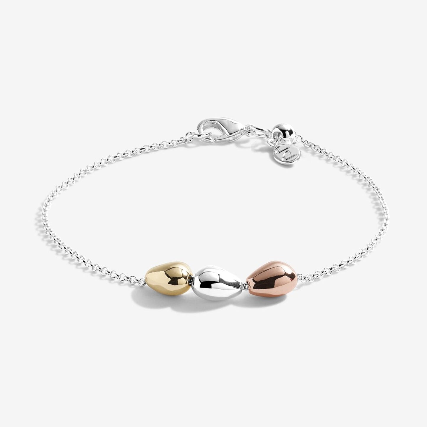 Joma Jewellery Florence Pebble Bracelet Silver, Rose Gold and Gold