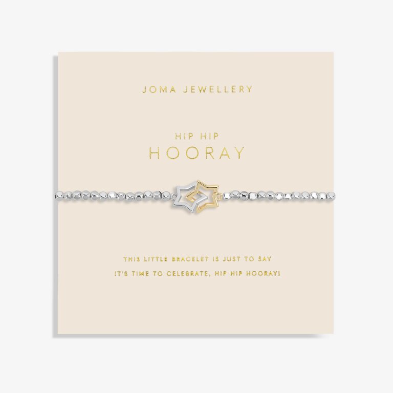 Joma Jewellery Forever Yours Hip Hip Hooray Silver And Gold Bracelet