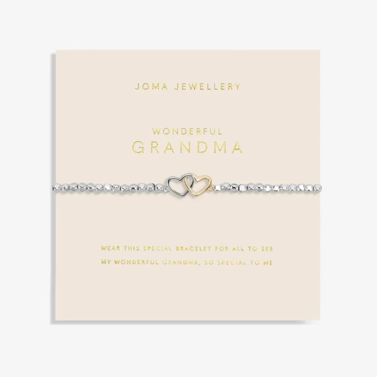 Joma Jewellery Forever Yours Wonderful Grandma Silver And Gold Bracelet