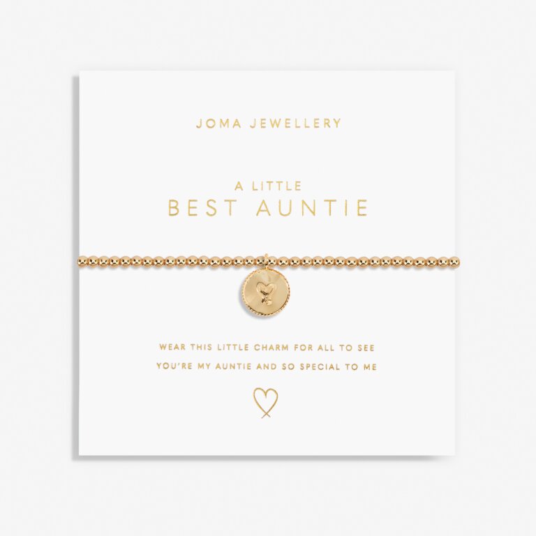 Joma Jewellery Gold A Little Best Auntie Gold Bracelet