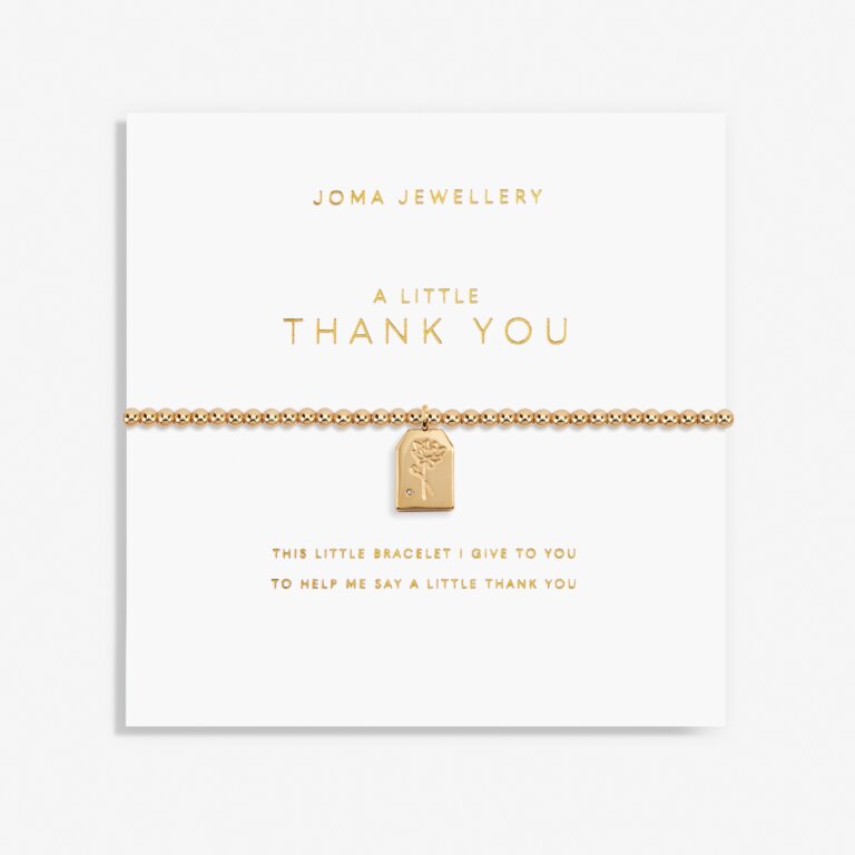 Joma Jewellery Gold A Little Thank You Gold Bracelet