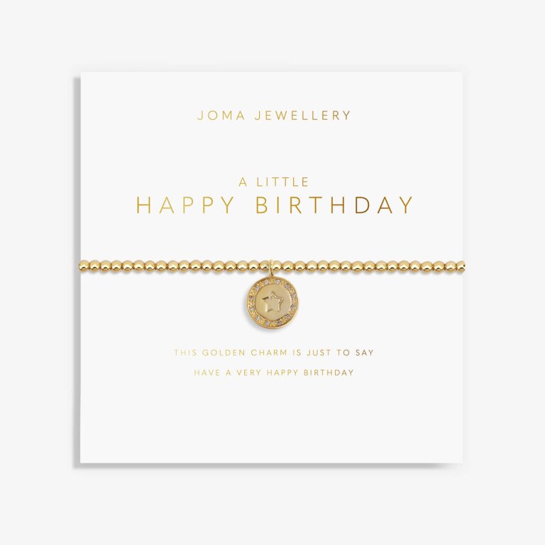 Joma Jewellery Golden Glow A Little Happy Birthday Bracelet