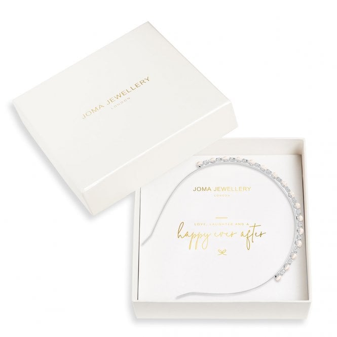 Joma Jewellery Hair Accessories Happy Ever After Pearl And CZ Hair Band