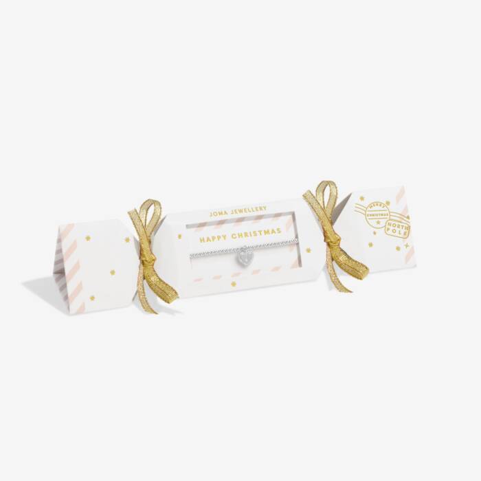 Joma Jewellery Kids Christmas Cracker Happy Christmas Silver Plated Children's Bracelet