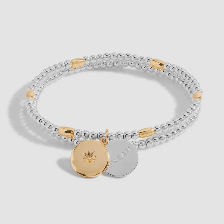Joma Jewellery Lila Circle Silver and Gold Bracelet
