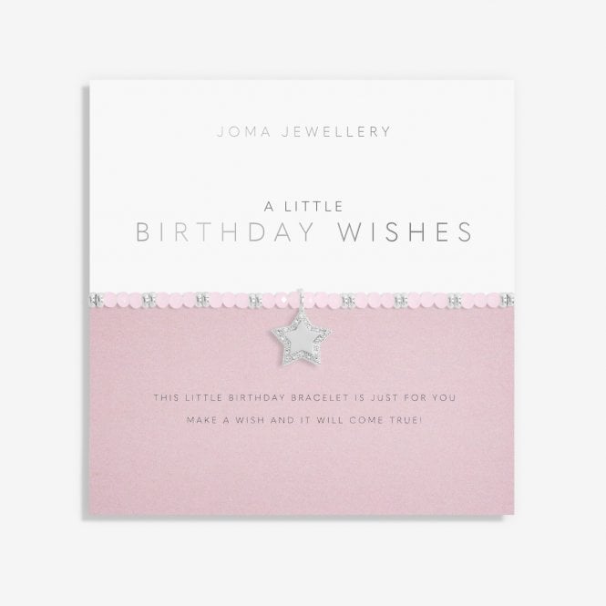 Joma Jewellery Live Life In Colour A Little Birthday Wishes Silver and Pink Bracelet