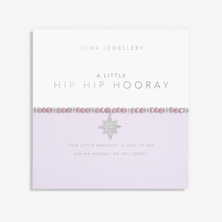 Joma Jewellery Live Life In Colour A Little Hip Hip Hooray Silver and Lilac Bracelet