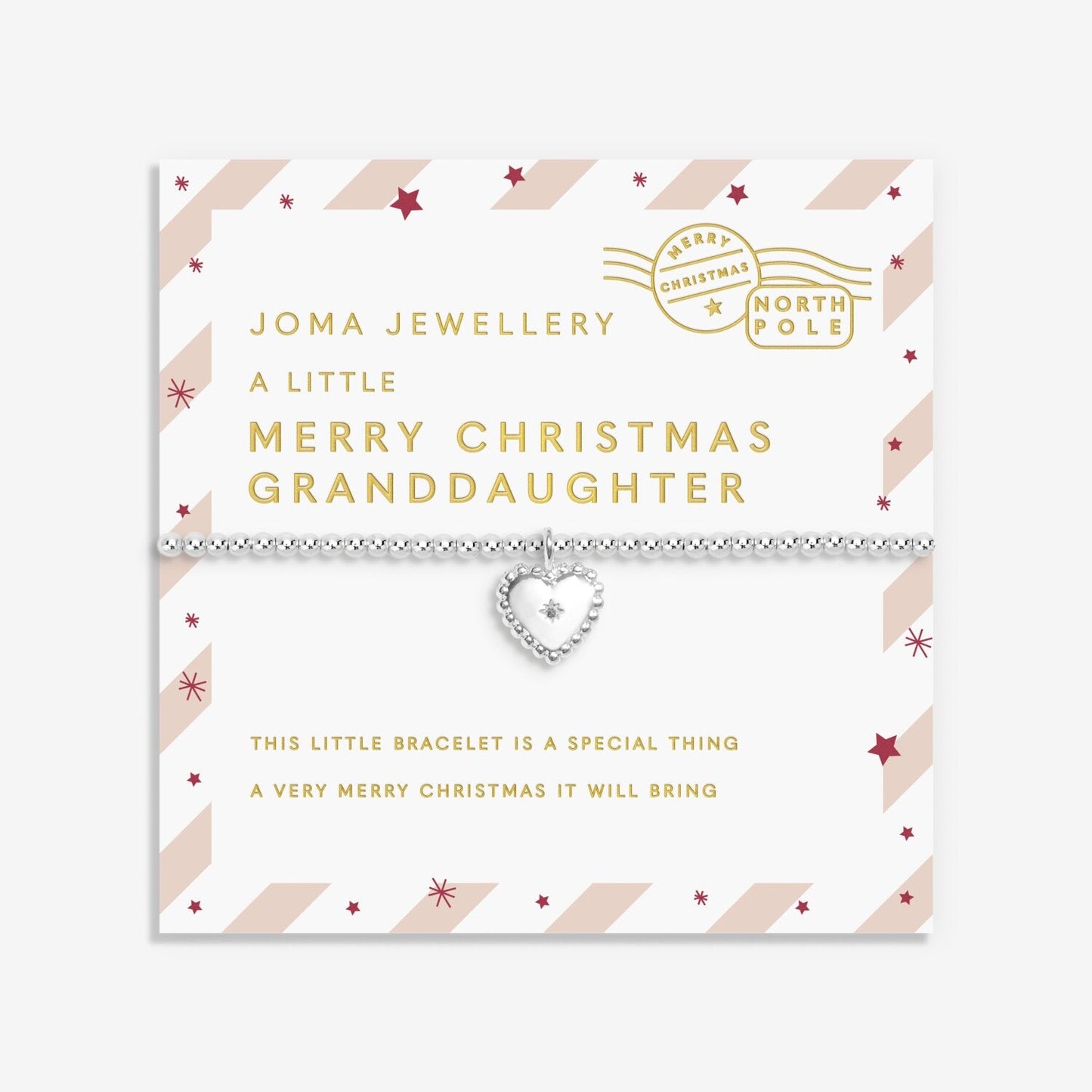 Joma Jewellery Love From Santa Merry Christmas Granddaughter Silver Plated Children's Bracelet
