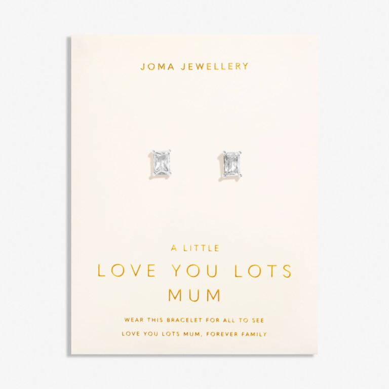 Joma Jewellery Love From Your Little Ones Love You Lots Mum Silver Plated Stud Earrings