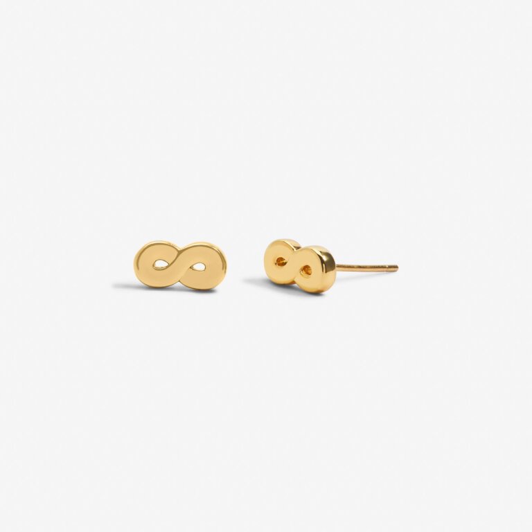Joma Jewellery Mini Charms Infinity Gold Plated Earrings