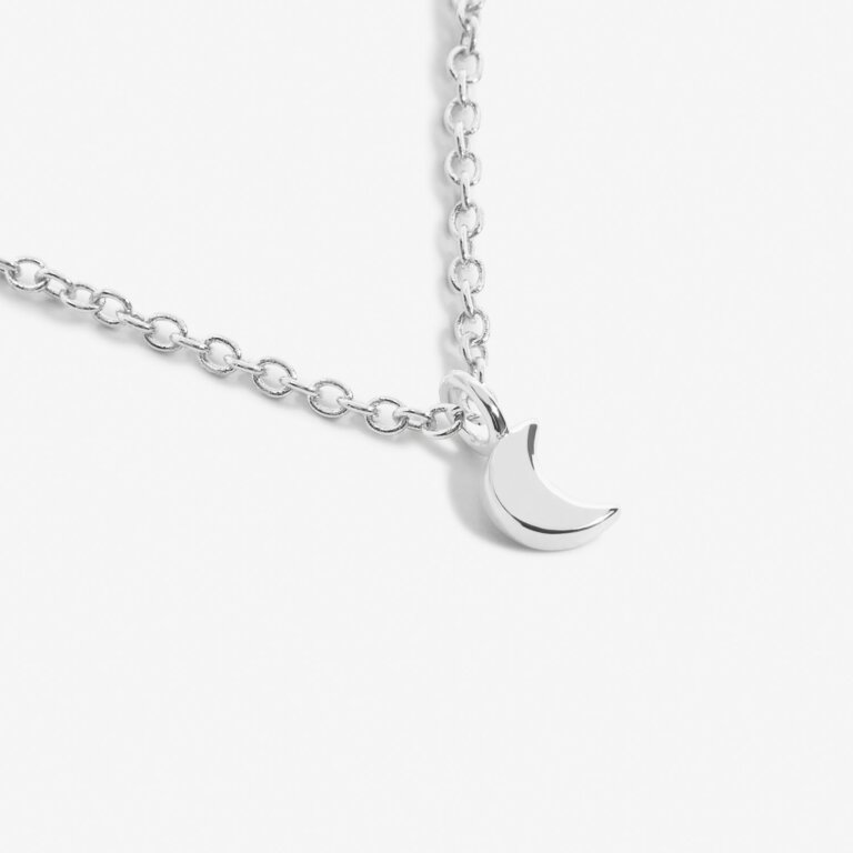 Joma Jewellery Mini Charms Moon Silver Plated Necklace