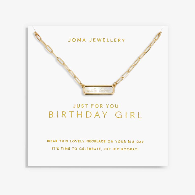 Joma Jewellery My Moments Just For You Birthday Girl Gold Necklace