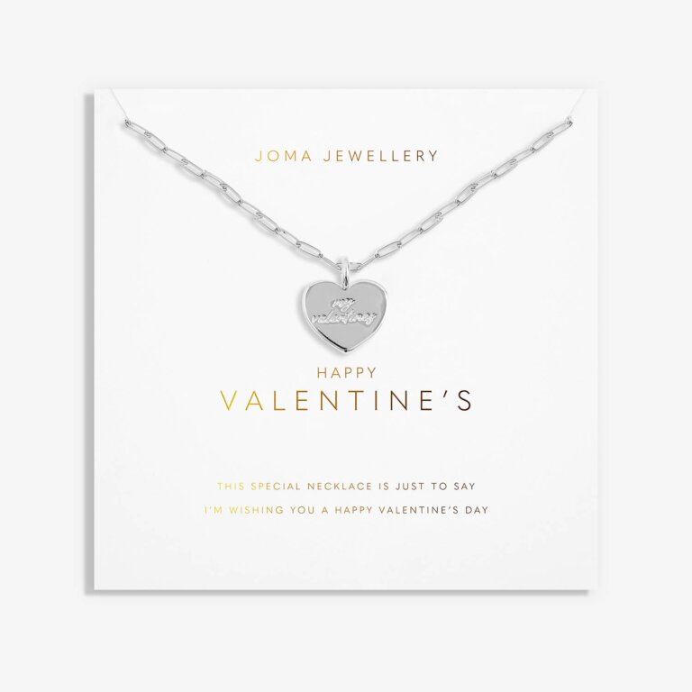 Joma Jewellery My Moments, Valentines Happy Valentines Silver Necklace