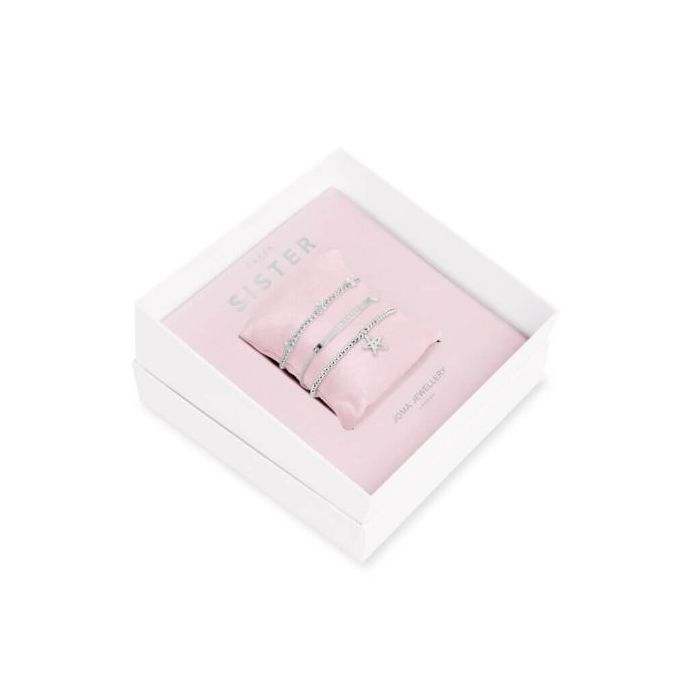 Joma Jewellery Occasion Gift Box Super Sister Bracelets Silver