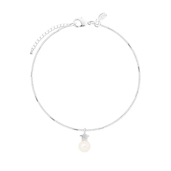 Joma Jewellery Perla Pave Pearl Bracelet Silver